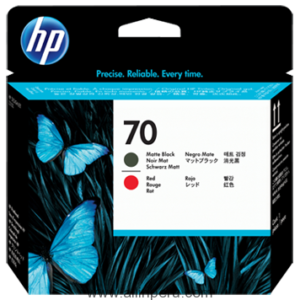 Cabezal HP 70 Photo Matte Black & Red C9409A