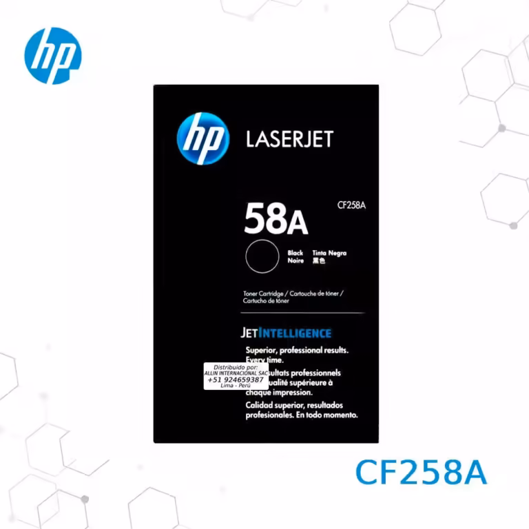 Toner HP 58A Negro CF258A para LaserJet M304 M404 M428