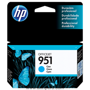 Tinta HP® 951 Cyan CN050AL, 700 Páginas