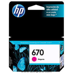 Tinta HP® 670 Magenta CZ115AL, 300 Páginas