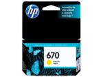 Tinta HP® 670 Yellow CZ116AL, 300 Páginas