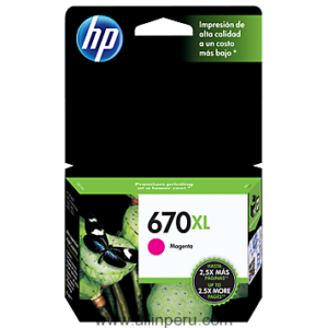 Tinta HP® 670XL Magenta CZ119AL, 750 Páginas