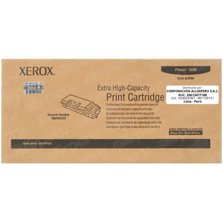 Toner Xerox 106R01372 Negro Phaser 3600 Extra Alta capacidad