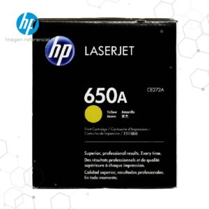 Toner HP 650A Amarillo CE272A LaserJet CP5520 CP5525 M750