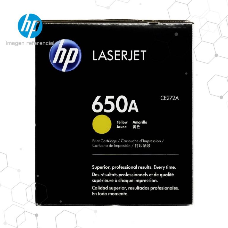Toner HP 650A Amarillo CE272A LaserJet CP5520 CP5525 M750