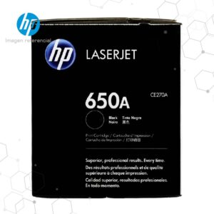 Toner HP 650A Negro CE270A LaserJet CP5520 CP5525 M750