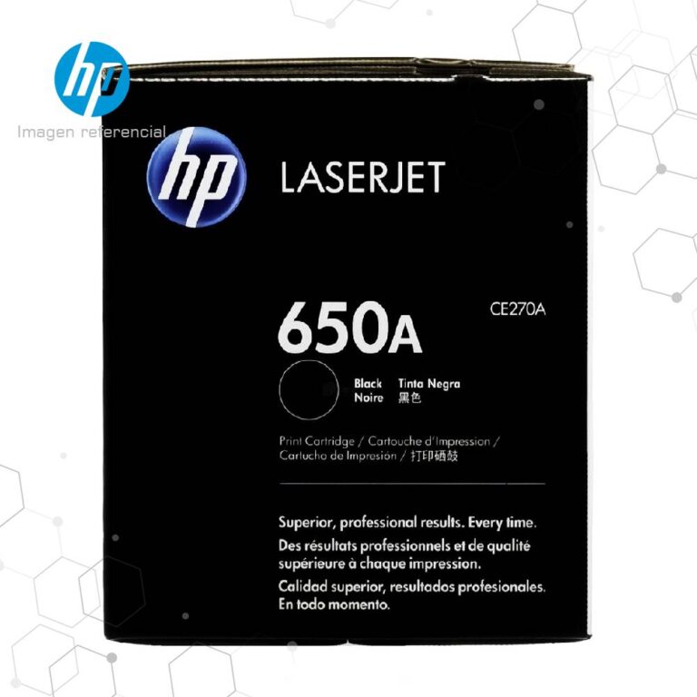 Toner HP 650A Negro CE270A LaserJet CP5520 CP5525 M750