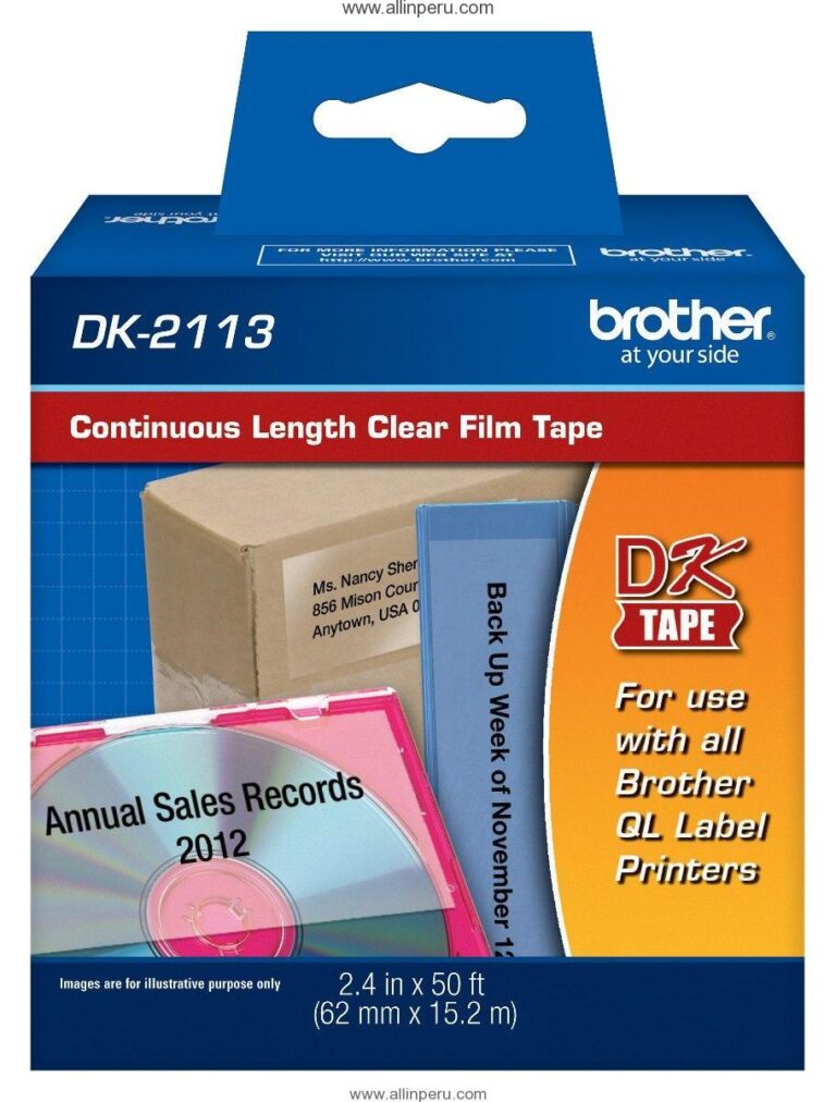 Cinta Brother DK-2113 62 Mm., Transparente