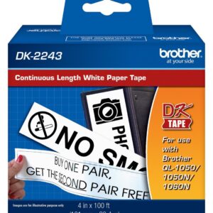 Cinta Brother DK-2243 4″, Blanco