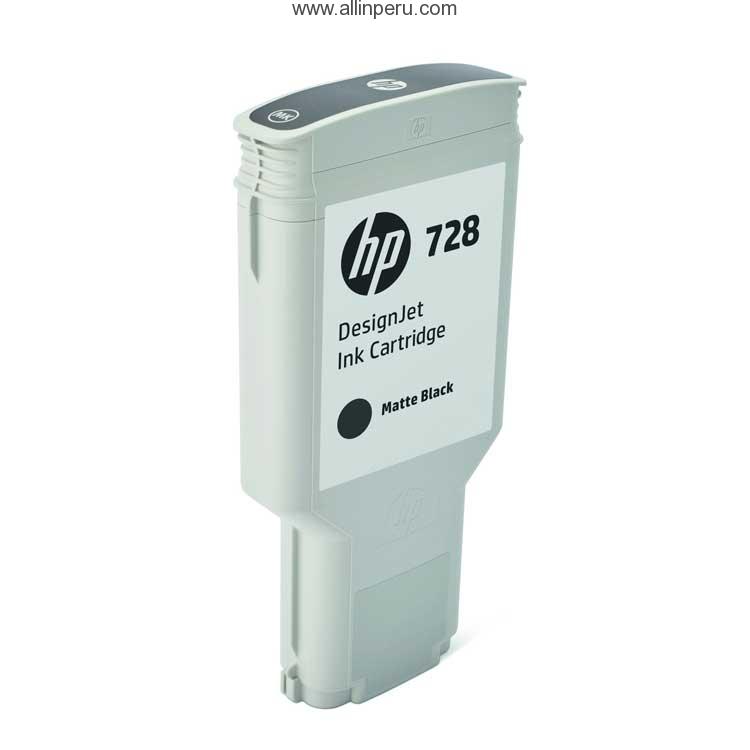 Cartucho de Tinta HP 728 Matte Negro F9J68A, 300Ml