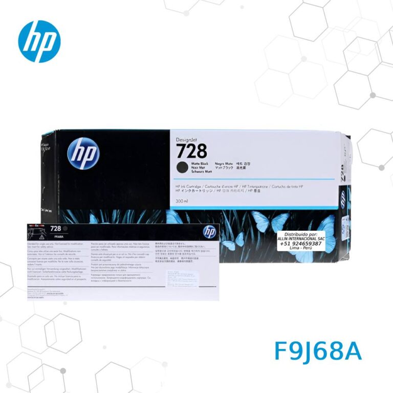 Cartucho de Tinta HP 728 Matte Negro F9J68A, 300Ml