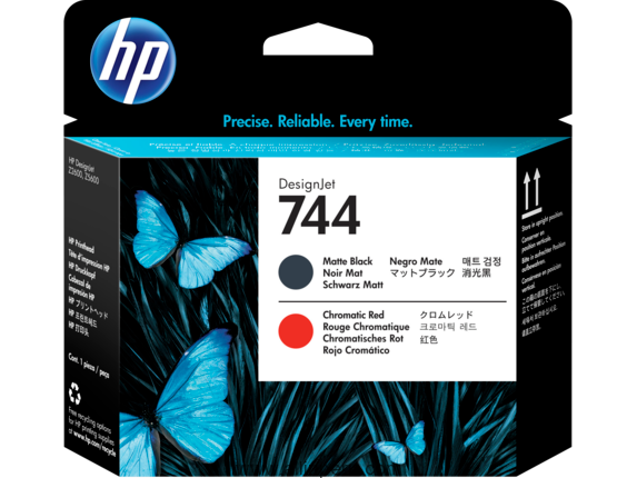 Cabezal HP 744 Matte Black & Chromatic Red F9J88A
