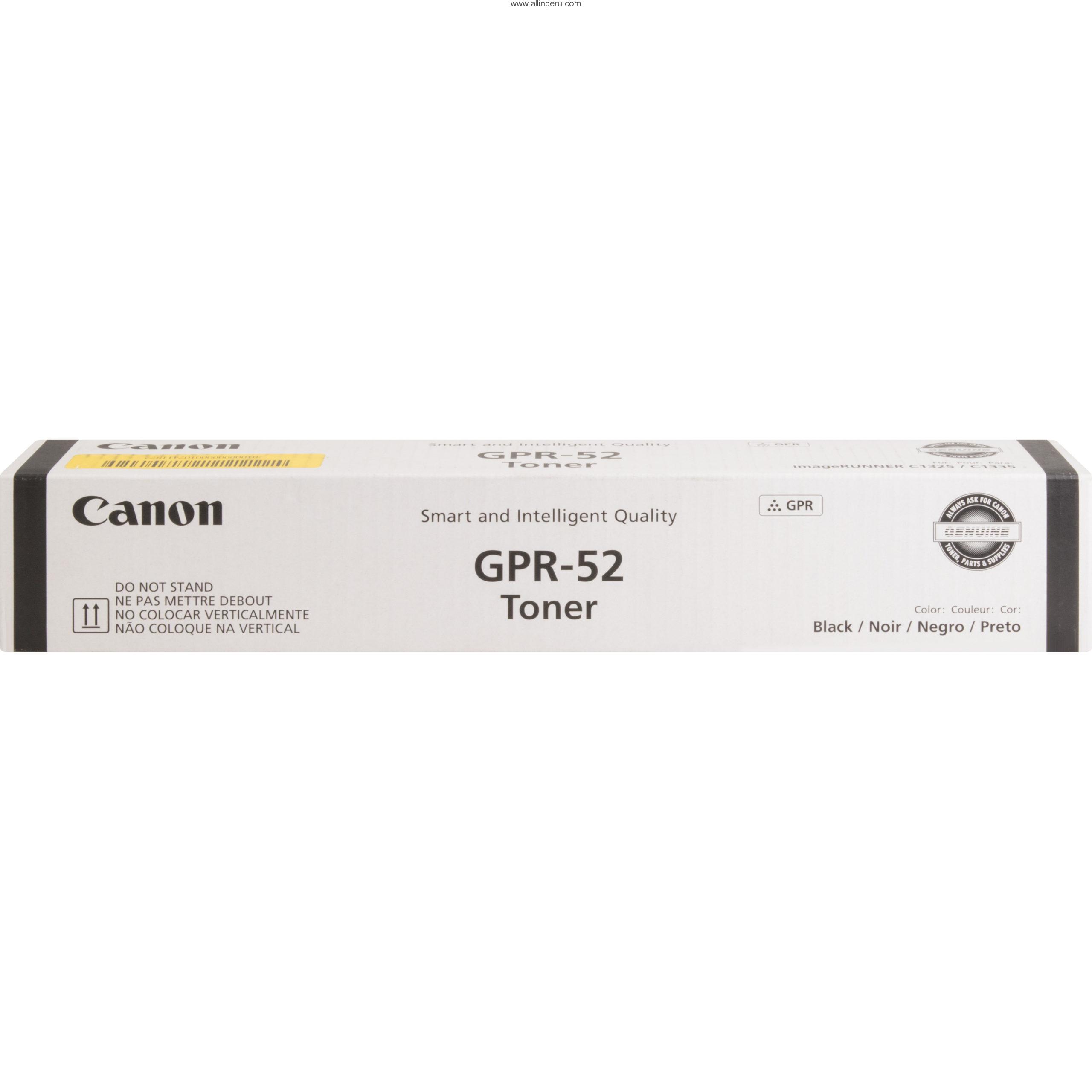 GPR-52BK-scaled-1 Toner Canon GPR-52BK Negro, 16.500 Paginas