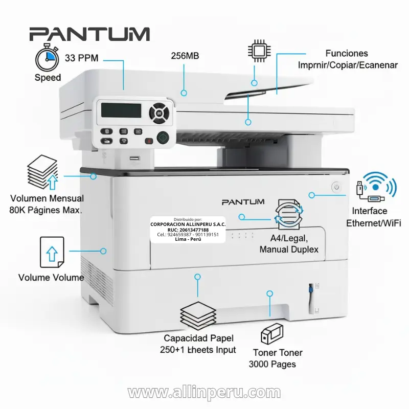 Impresora Láser Pantum M7105DW