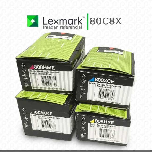 Kit Toner 80C8X Lexmark para CX510dhe, CX510de