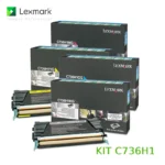 Kit Toner C736H1 Lexmark C736H1CG, C736H1YG, C736H1MG, C736H1KG