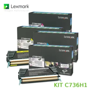 Kit Toner C736H1 Lexmark C736H1CG, C736H1YG, C736H1MG, C736H1KG