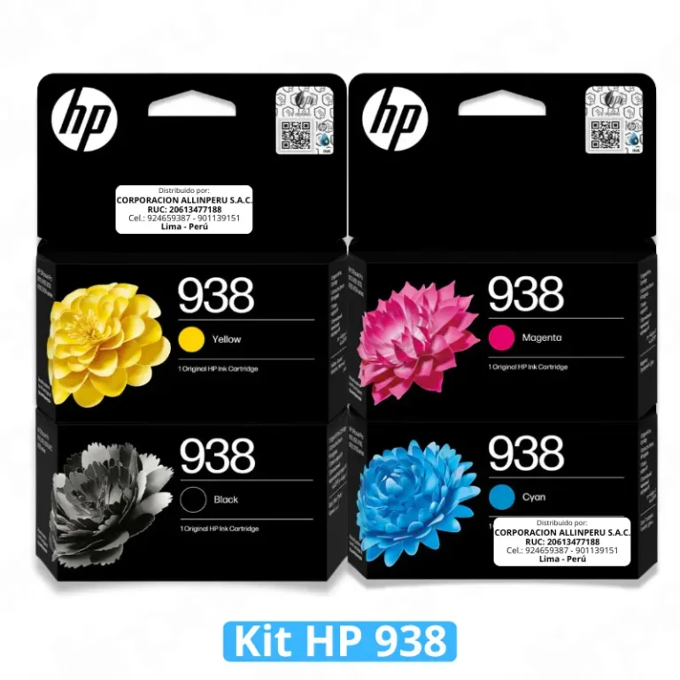Pack de Tinta HP 938 OfficeJet Pro 9110, 9120, 9130