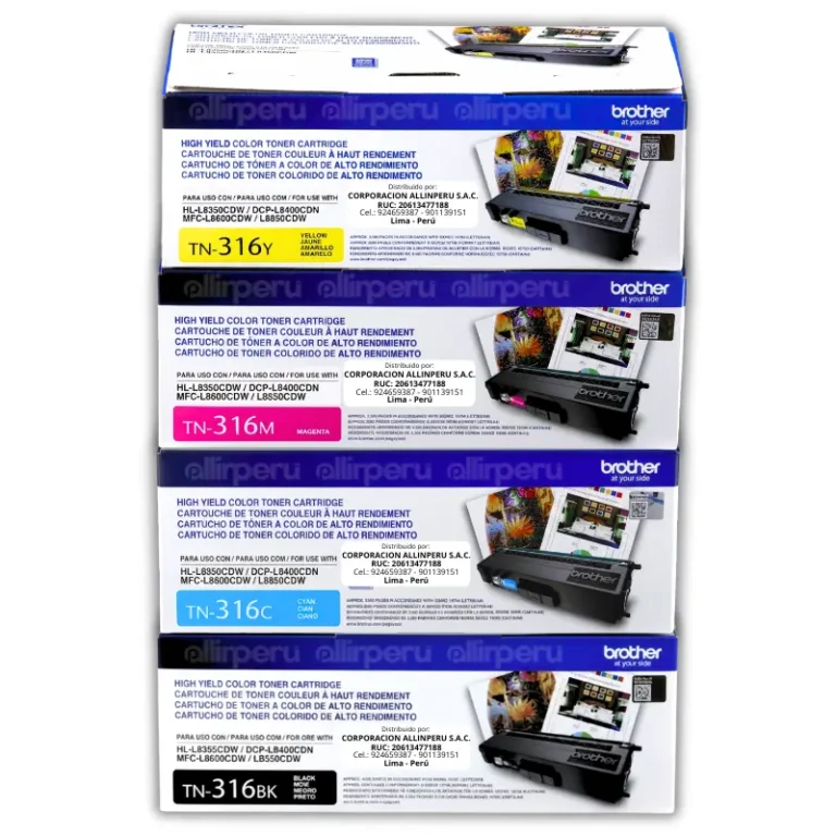 Kit Toner Brother TN-316 para HL-L8350, MFC-L8600CDW, MFC-L8850