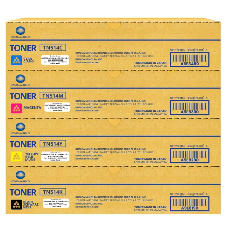 Kit de Toner Konica Minolta TN-514 para Bizhub C-458, 558