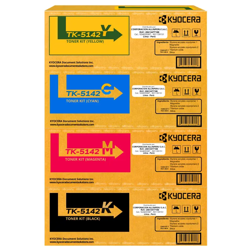 Kit de Toner Kyocera TK-5142 para M6030cdn, M6530cdn, P6130cdn