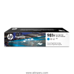 Tinta HP® 981Y Cyan L0R13A, 16.000 Páginas
