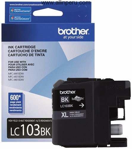 Tinta Brother LC-103BK Negro, 600 Paginas