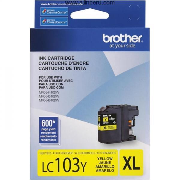 Tinta Brother LC-103Y Yellow, 600 Paginas
