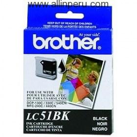 Tinta Brother LC-51BK Negro, 500 Paginas