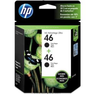 Tinta HP® 46 2-Pack Negro M0H61AL, 1.500 Páginas