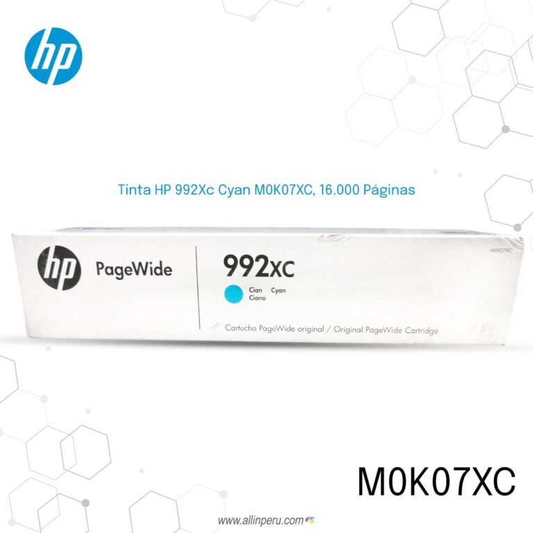 Pack de Tinta HP 992Xc 4 colores M0K30XC, M0K26XC, M0K07XC, M0K11XC