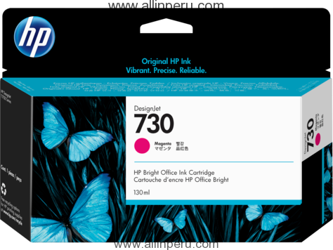 Cartucho de Tinta HP 730 Magenta P2V63A, 130-ML