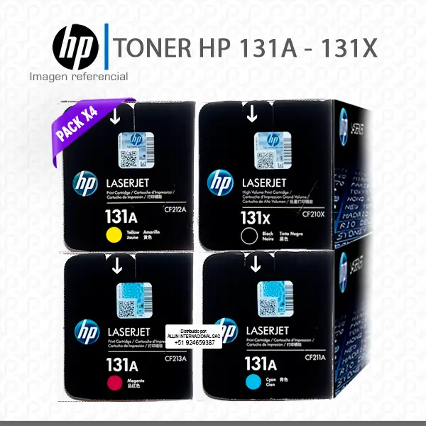 Kit Tóner HP 131X – 131A CMYK para LaserJet M251 M276