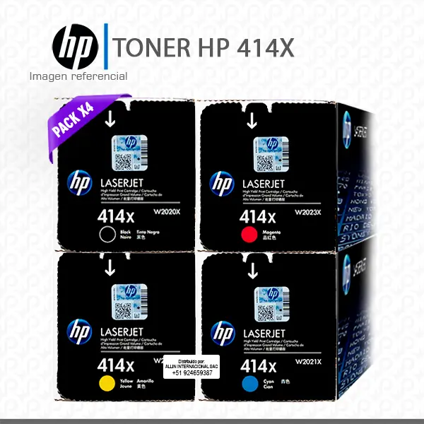 Kit Toner HP 414X CMYK para LaserJet Pro M454 M479
