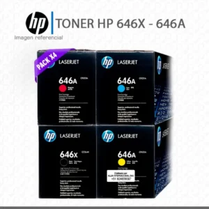 Kit 4 Toner HP 646X Negro 646A Color LaserJet CM4540