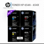 Kit Toner HP 654A – 654X CMYK para LaserJet M651