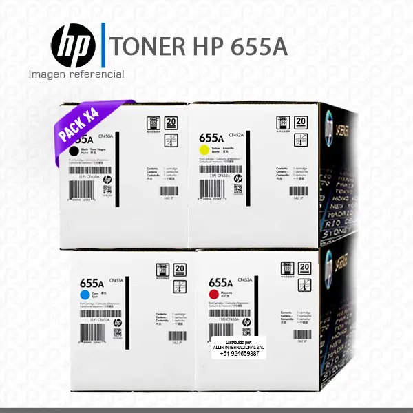 Kit Toner HP 655A para LaserJet M652 M653 M681 M682