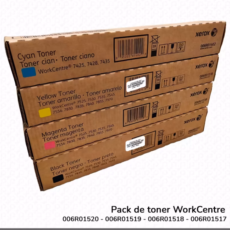 Pack de Tóner Xerox 006R01520 – 006R01519 – 006R01518 – 006R01517 | Alta Calidad para Impresoras WorkCentre