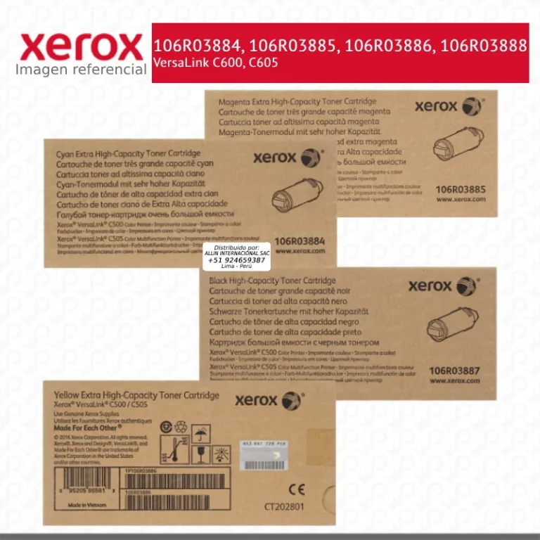 Pack de Toner Xerox VersaLink C500, C505 Extra Alta Capacidad