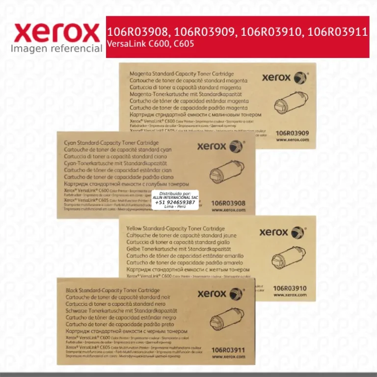 Pack de Toner Xerox VersaLink C600, C605 Capacidad Estandar