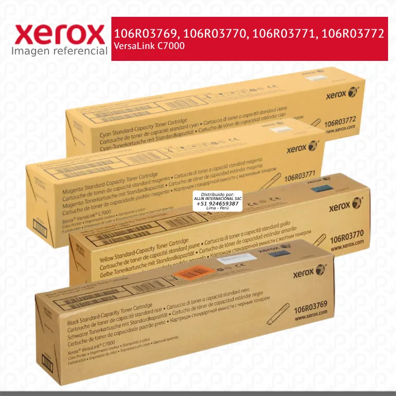 Pack de Toner Xerox VersaLink C7000 Capacidad estandar