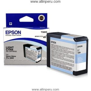 Tinta Epson T580500 Claro. Cian T5805, 80Ml