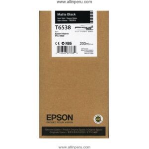 Tinta Epson T653800 Matte Negro T6538, 200Ml