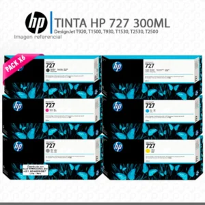 Pack de Tinta HP 727 300ML para Designjet T1500, T1530