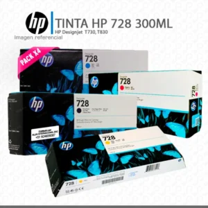Pack de Tinta HP 728 300ML para Designjet T730, T830