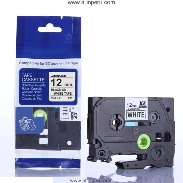Cinta Brother TZE-231 1/2″ (12Mm) , Negro & blanco