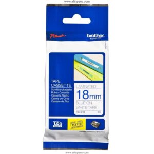 Cinta Brother TZE-243 3/4″ (18Mm) , Azul & blanco