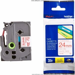 Cinta Brother TZE-252 1″ (24Mm) , Rojo & blanco