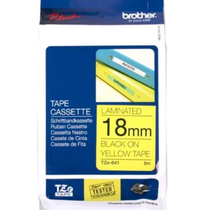 Cinta Brother TZE-641 3/4″ (18Mm) , Negro & amarillo