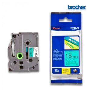 Cinta Brother TZE-741 3/4″ (18Mm) , Negro & verde